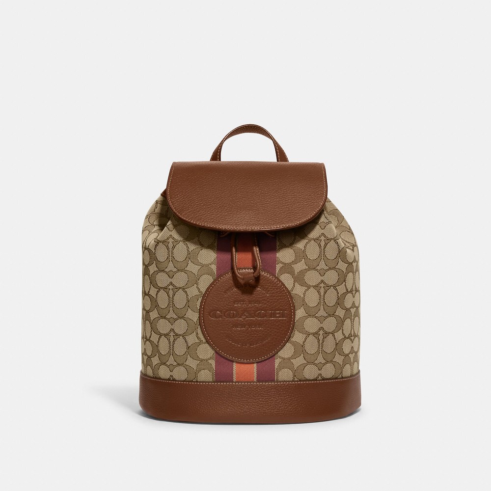 Coach Dempsey Drawstring Backpack In Signature Jacquard